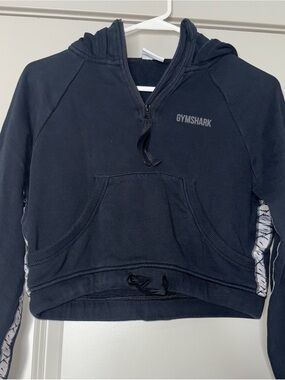 Gymshark Charcoal Gray Cropped Hoodie